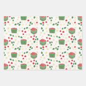Strawberry Blume Erdbeere Fields Berry First Geschenkpapier Set (Vorderseite 2)