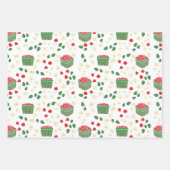 Strawberry Blume Erdbeere Fields Berry First Geschenkpapier Set (Vorderseite)