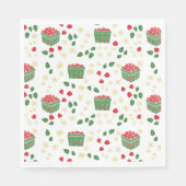 Strawberry Blume Erdbeere Fields Berry First Serviette (Vorderseite)