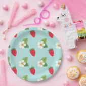 Strawberry-Blume Pappteller (Party)
