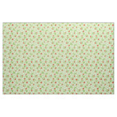 Strawberry Blumengrün Roter Dopamin Print Stoff (Yard (91,4 cm))