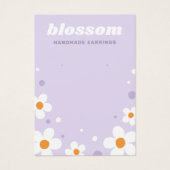 Strawberry blüte Retro-leichte lila Ohrring-Karte (Vorderseite)