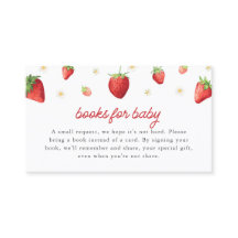 Strawberry Books for Baby Card Berry Sweet Showdus