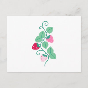 Strawberry Border Postkarte