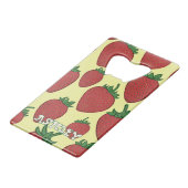 Strawberry Bottle Opener Geldbeutel Flaschenöffner (Rückseite Schrägansicht)