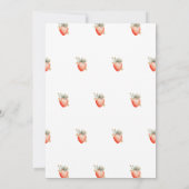 Strawberry Bow Berry Sweet Second Birthday  Einladung (Rückseite)