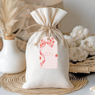 Strawberry Bow Brautparty Geschenkanhänger