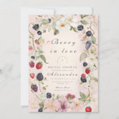 Strawberry Bow Bridal Dusche Einladung (Vorderseite)