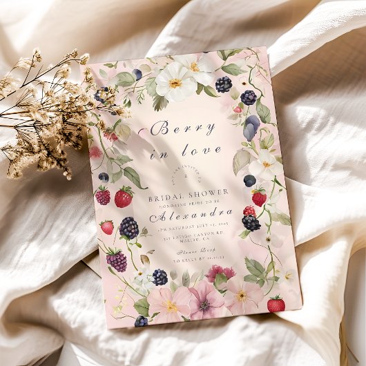Strawberry Bow Bridal Dusche Einladung