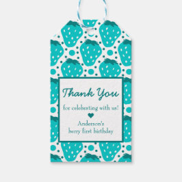 Strawberry Boy Erste Geburtstagsparty Danke Geschenkanhänger