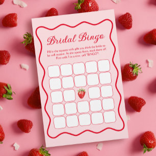 Strawberry Brautparty Bingo Game