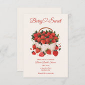 Strawberry Brautparty Garden Party Einladung (Vorne/Hinten)