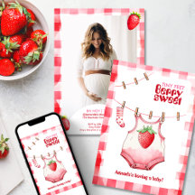 Strawberry Brautparty Pink Red Gingham Sweet