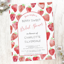 Strawberry Bridal Dusche Einladung Postkarte