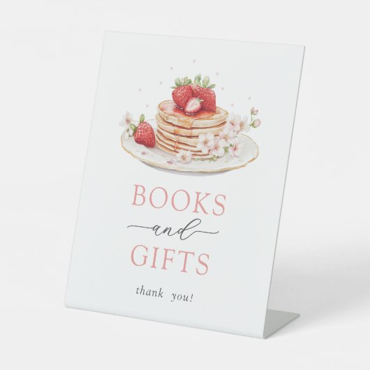 Strawberry Brunch Baby Duschbücher und Geschenke Z Sockelschild (Vorderseite)