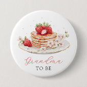 Strawberry Brunch Babydusche Oma zum Knopf Button (Vorderseite)