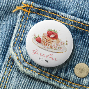 Strawberry Brunch Babydusche Oma zum Knopf Button