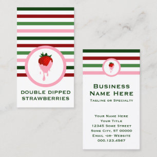 Strawberry Buin Striped Chic Strawberry Chocolate  Visitenkarte