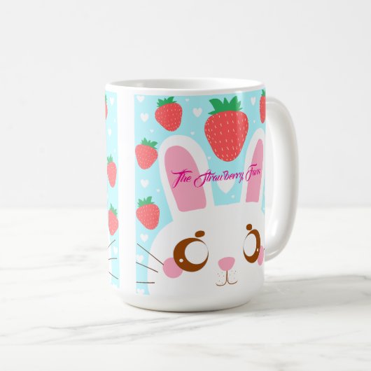 Strawberry Bunny Kaffeetasse (VorderseiteRechts)