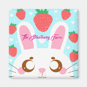 Strawberry Bunny Magnet (Vorne)