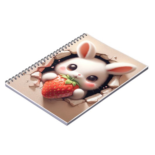 Strawberry Bunny Notebook Notizblock (Linke Seite)