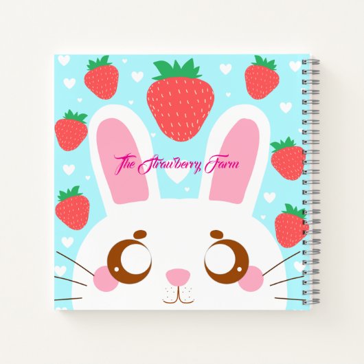 Strawberry Bunny Notizblock (Rückseite)