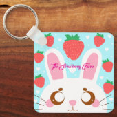 Strawberry Bunny Schlüsselanhänger (Vorderseite)