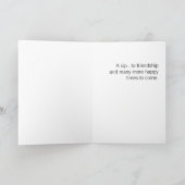 Strawberry Bunny Tee / Geburtstags Grußkarte Karte (Innenseite)