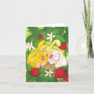 Strawberry Bunny Tee / Notecard Karte