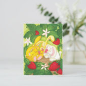 Strawberry Bunny Tee / Postkarte (Stehend Vorderseite)
