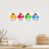 Strawberry Buns Poster (Küche)