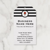 Strawberry Business Card für gestreifte Chic Choco Geschenkanhänger (Rückseite)