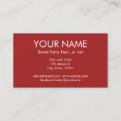 Strawberry Business Cards - Fun Red Green Visitenkarte (Rückseite)
