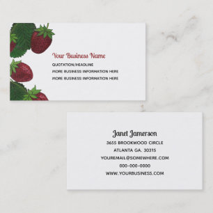 Strawberry Business Cards Visitenkarte