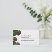 Strawberry Business Cards Visitenkarte (Stehend Vorderseite)