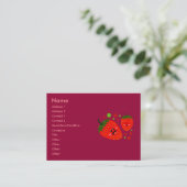 Strawberry Business Cards Visitenkarte (Stehend Vorderseite)
