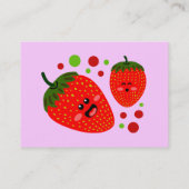 Strawberry Business Cards Visitenkarte (Rückseite)