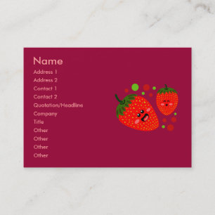 Strawberry Business Cards Visitenkarte
