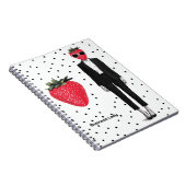 Strawberry Business Lady Notebook – Cute Fashion F Notizblock (Rechte Seite)