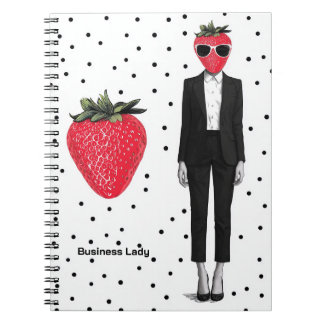 Strawberry Business Lady Notebook – Cute Fashion F Notizblock