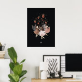 STRAWBERRY BUTTERFLY von Alexandra Dikaia Poster (Heimbüro)