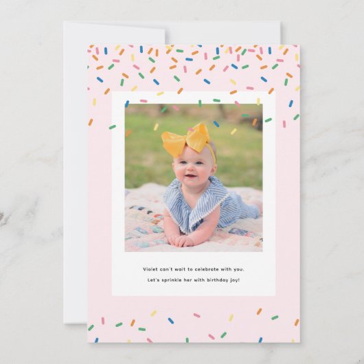 Strawberry Cake Birthday Party Einladung (Rückseite)