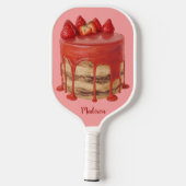 Strawberry Cake custom name Pickleball Schläger (Rückseite)