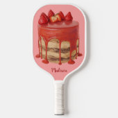Strawberry Cake custom name Pickleball Schläger (Vorderseite)