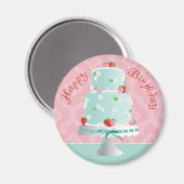 Strawberry Cake Magnet (Vorderseite/Rückseite)