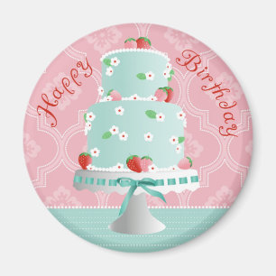 Strawberry Cake Magnet