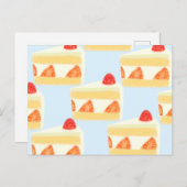 Strawberry Cake Postcard Postkarte (Vorne/Hinten)