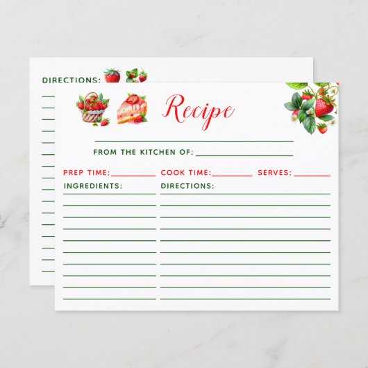 Strawberry Cake Recipe (Vorne/Hinten)