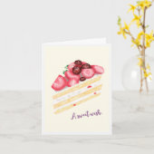 Strawberry Cake Slice Geburtstagskarte Karte (Gelbe Blume)