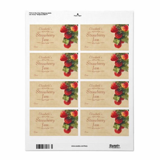 Strawberry Canning-Etikett (Vorne)